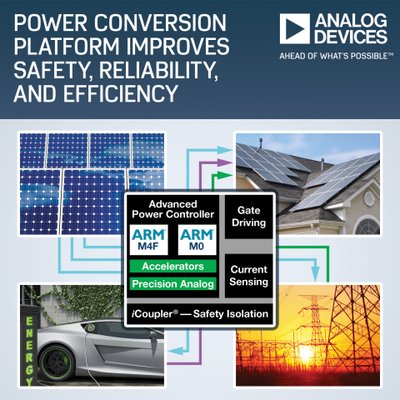 ADI全新電能轉換平台提高再生能源應用安全性、可靠性和效率