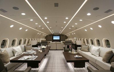 the interior of the VVIP BBJ 787