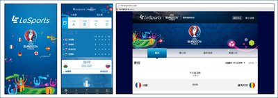 LeSports HK's mobile application and website