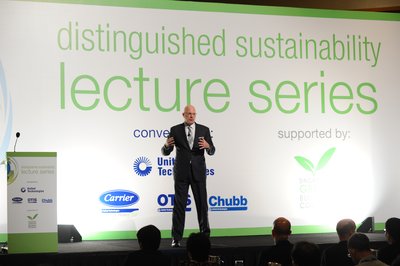 John Mandyck, Chief Sustainability Officer for United Technologies Corporation (UTC), at the Distinguished Sustainability Lecture Series held in Singapore on 16 June 2016.
