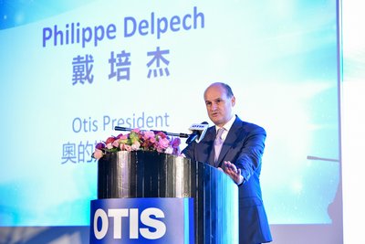 奧的斯全球總裁戴培杰(Philippe Delpech)於Gen2®發表會中重申台灣市場的重要性，並承諾持續投入資源，發展台灣市場。