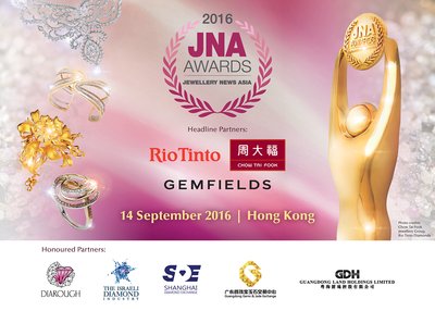 JNA Awards 2016를 후원하는 Chow Tai Fook, Gemfields, Rio Tinto Diamonds