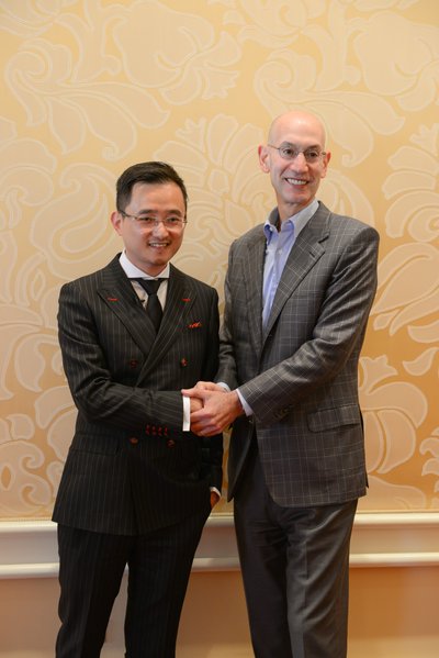 NBA总裁Adam Silver会见NBA首位中国股东蒋立章