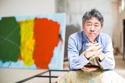 2017年夏天启航的诺唯真喜悦号船体画创作者艺术家 谭平先生