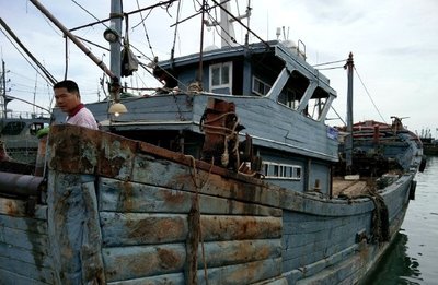 在东山岛附近，偶尔还能看到木制渔船的身影 摄/于威达