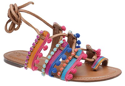 Women's multicoloured leather sandal from Via Paula, Brazil