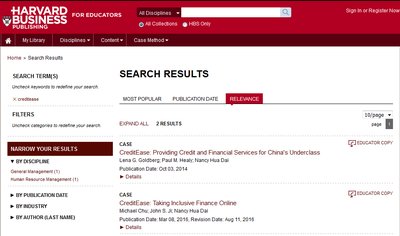 哈佛商学院正式发布“宜信数字普惠金融案例”