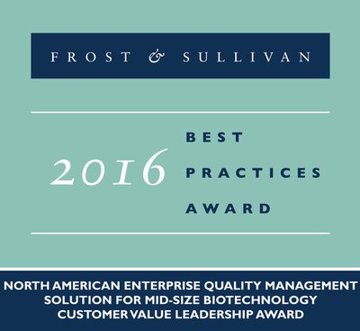 SOLABS Receives 2016 North American Enterprise Quality Management Solution for Mid-Size Biotechnology Customer Value Leadership Award