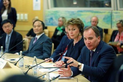 瑞典首相接见四季沐歌总裁李骏