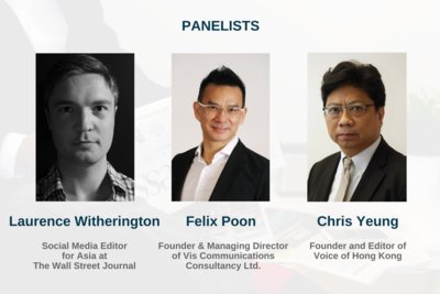 Panelists for PR Newswire’s Hong Kong Media Coffee on September 29.