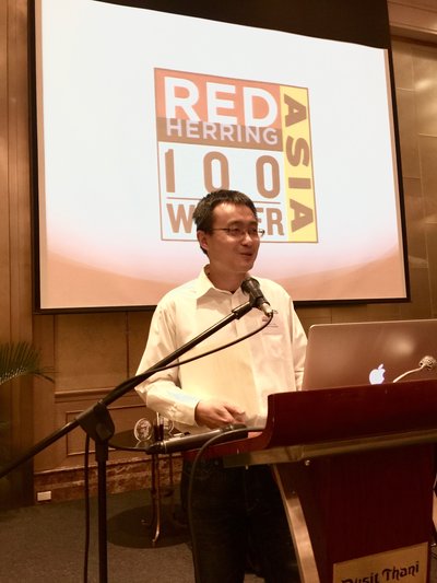 天旦CEO杨光辉先生在“2016红鲱鱼亚洲100强”揭晓现场发表主题演讲