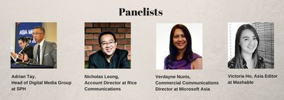Panelists for PR Newswire’s Singapore Media Coffee on October 14