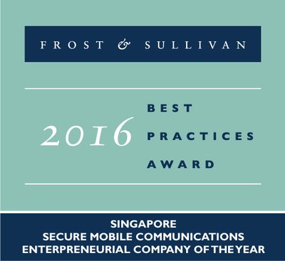 TreeBox Solutions named 2016 Frost & Sullivan Singapore Secure Mobile Communications Entrepreneurial Company of the Year