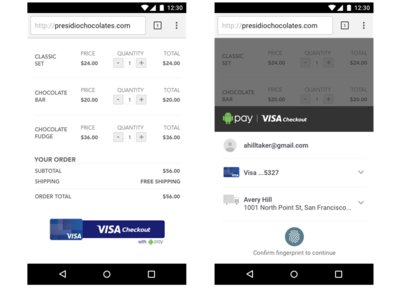 谷歌的Android Pay与Visa Checkout合作提供在线支付