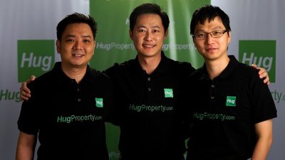 Co-founders of DBS HotSpot Pre-Accelerator 2016 Finalist: HugProperty.com. From left: Mr. Winston Lam, a former property agent from ERA, Mr. Jeffery Sung, a Senior Vice President at DBS Bank and Dr. Andy Teoh, a former Senior Data Scientist from SingTel and A*STAR scholar. 