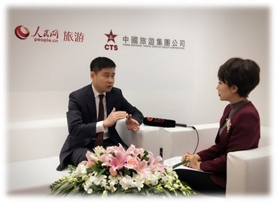 港中旅酒店有限公司常务副总经理 黄鹏先生接受人民网记者采访