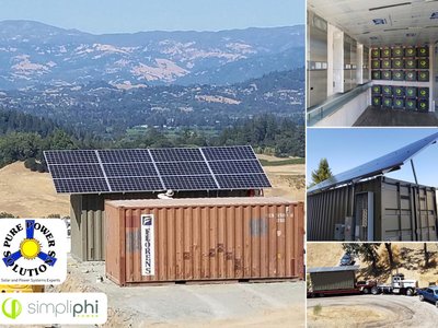 Using 85 kwh of SimpliPhi Power 3.4 batteries, Pure Power Solutions pre-built a 22 kW solar PV microgrid inside recycled shipping containers for 450-acre Vacherie Ranch, saving the family enterprise more than a million dollars over a grid extension.