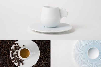 “Cloud” cup and saucer is inspired by the clouds and skies over Singapore