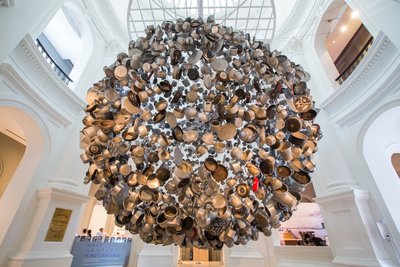 Subodh Gupta, Cooking the World, 2016, Collection of the Artist