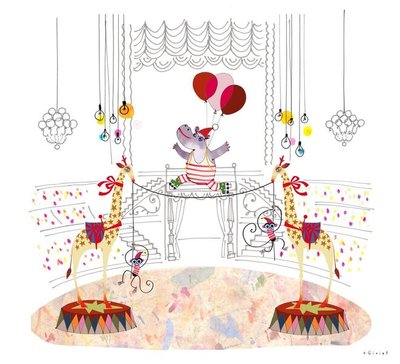 The stunning installation has been brought to life by an international team of artistic collaborators, including French illustrator Eric Giriat, who has drawn several delightful scenes depicting Santa Paws and his friends performing the most amazing circus acts.