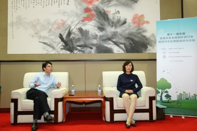 赛莱默公司中国总裁吕淑萍及王洪臣教授接受媒体采访