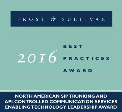 Frost & Sullivan recognizes Flowroute Inc., a leading provider of cloud-based communications, with the 2016 North American Enabling Technology Leadership Award.