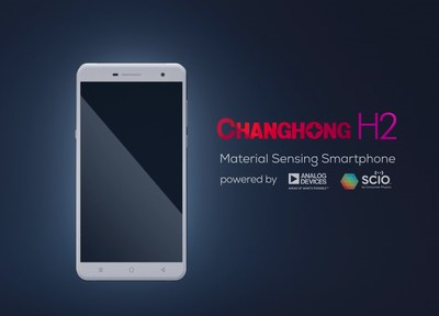 The Changhong H2, from Changhong, Analog Devices, Inc., and Consumer Physics, is the world's first smartphone with an embedded material sensor