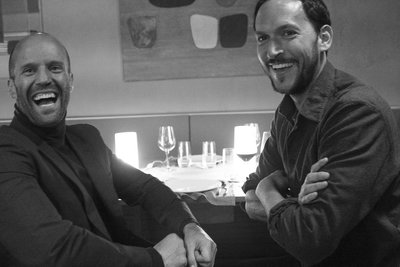 Jason Statham and Louis Leterrier behind the scenes of Wix Super Bowl LI #DisruptiveWorld Campaign
