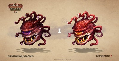 Beholder rook concept art from Dungeon Chess, developed by Experiment 7 in partnership with Dungeons & Dragons, from Wizards of the Coast, for Oculus Rift and Samsung Gear VR