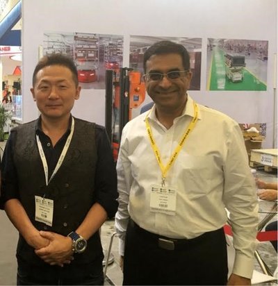 Manabu Matsuura, Corporate Officer of Nitori Holdings and CEO of Home Logistics, and Nalin Advani, CEO - APAC, GreyOrange