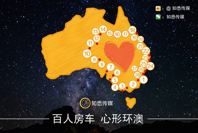 澳大利亚知悉传媒发起“百人房车心形环澳”活动