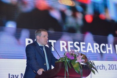 J.D. Power 全球卓越分析中心副总裁Jay Meyers博士日前在沪参加了在沪举办的2017 中国市场调查行业专题研讨会