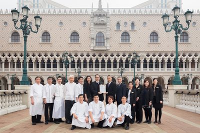 The Venetian Macao has received an ISO 22000:2005 certification for its food safety management system - a first for an integrated resort or hotel in Macao. It is the property’s third ISO certification to date.