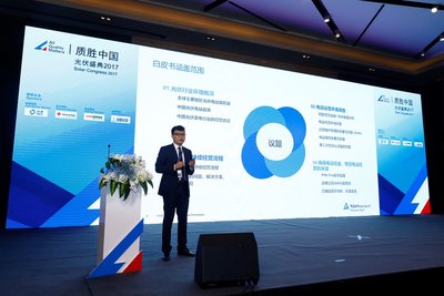 Chris Zou, Vice President of Solar / Fuel Cell Technology, TUV Rheinland Greater China, officially released the TUV Rheinland 2017 White Paper on Continuous Operation of Photovoltaic Power Plant