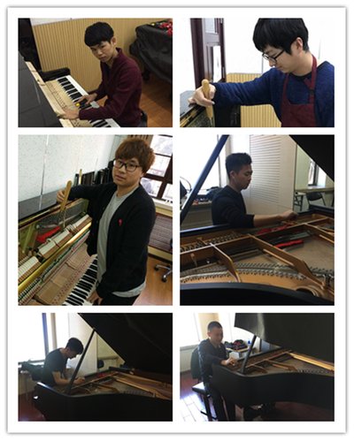 2015届学员在施坦威钢琴上学习