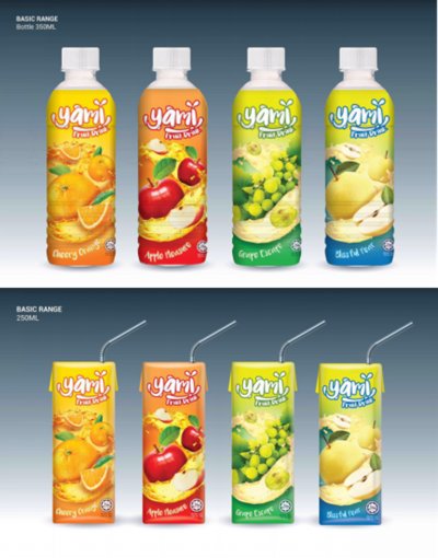 Huiyuan and Yeo Hiap Seng's first beverage product under the "YAMI" brand
