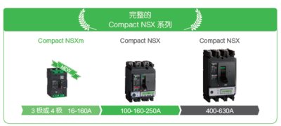 全新CompactTM NSXm 为该系列塑壳断路器中尺寸较小的成员