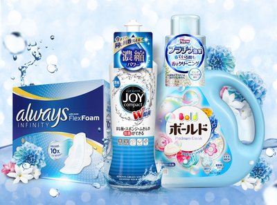 Always未来感极护液体卫生巾、Joy浓缩除菌洗衣液、Bold花香子柔顺花香洗衣液