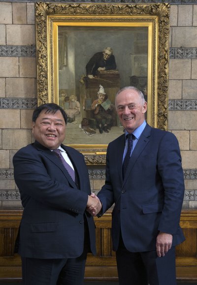 Tan Sri David Chiu and Sir Richard Leese, leader of Manchester City Council, at The Celebratory Dinner for the Signing of Northern Gateway Project