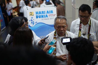 Basuki Hadimuljono, Menteri Pekerjaan Umum dan Perumahan Rakyat di lokasi peringatan Hari Air Dunia 2017