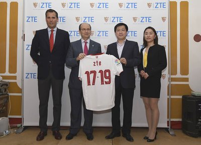 ZTE、セビージャFCとの技術スポンサー契約を2年間更新