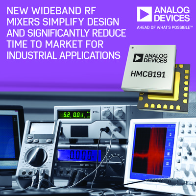 ADI針對工業應用推出寬頻RF混頻器