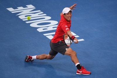 Kei Nishikori, Australian Open 2017 pic credit: Getty Images (This image can only be used without charge if accompanying editorial directly promoting Australian Open 2018.)