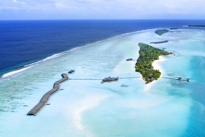 Bird view of LUX*South Ari Atoll
