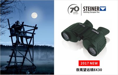 2017年德国视得乐，在其70周年之际，特为中国市场突出更高透光率的夜鹰便携望远镜8X30，透光率提高到了较高达96%的水平，在任何光线环境下，用户都可以较大限度吸收可见光，达到高清观察的效果