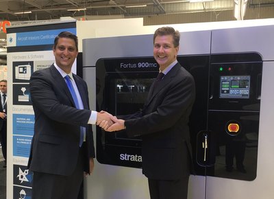 Western Tool & Mold and Stratasys Handshake