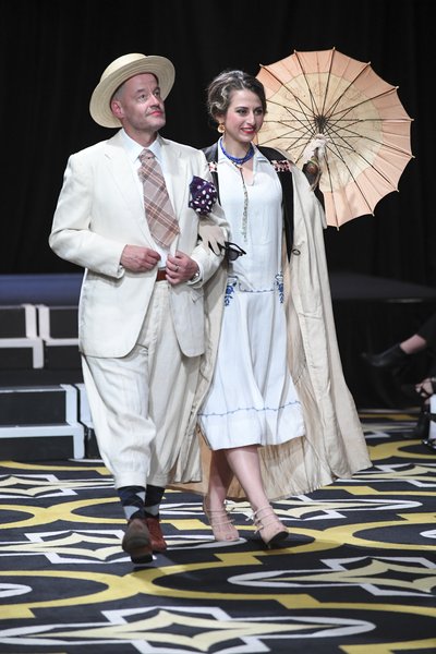 Adam Spencer and Yana Podroubaeva dressed in 1920s perfection