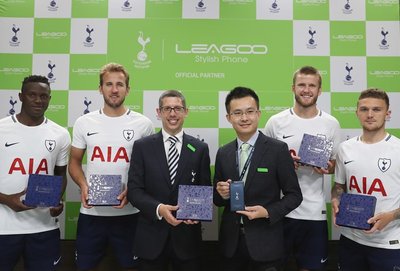 LEAGOO Umum Perkongsian Rasmi dengan Kelab Bola Sepak Tottenham Hotspur mulai tahun 2017 hingga 2022