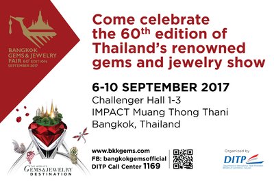 Come celebrate the 60th edition of Thailand's longest established gems and jewelry show: Bangkok Gems & Jewelry Fair