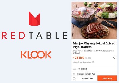 REDTABLE ký hợp đồng cung cấp với Klook để cung cấp các sản phẩm du lịch ẩm thực